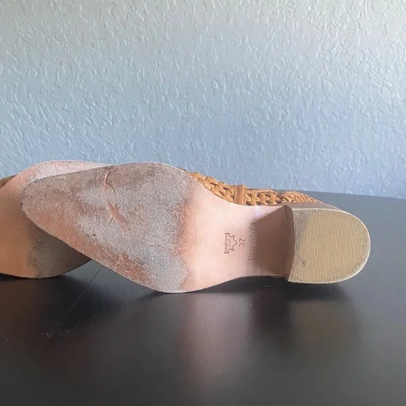 Free People Woven Tan Ankle Boots - Picture 6 of 7